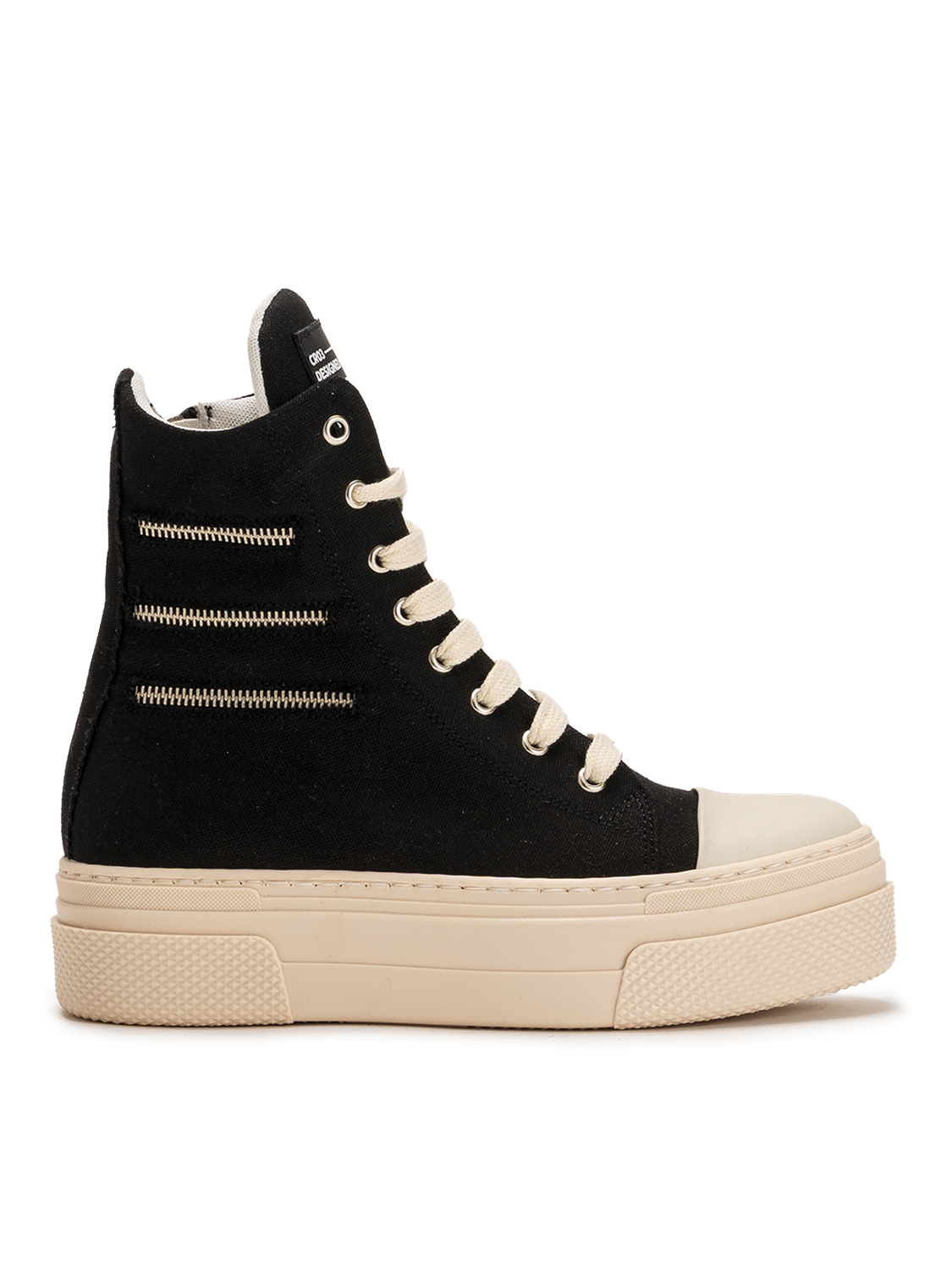 CALIPSO 300 ZIPLINE – Black High-Top Sneakers