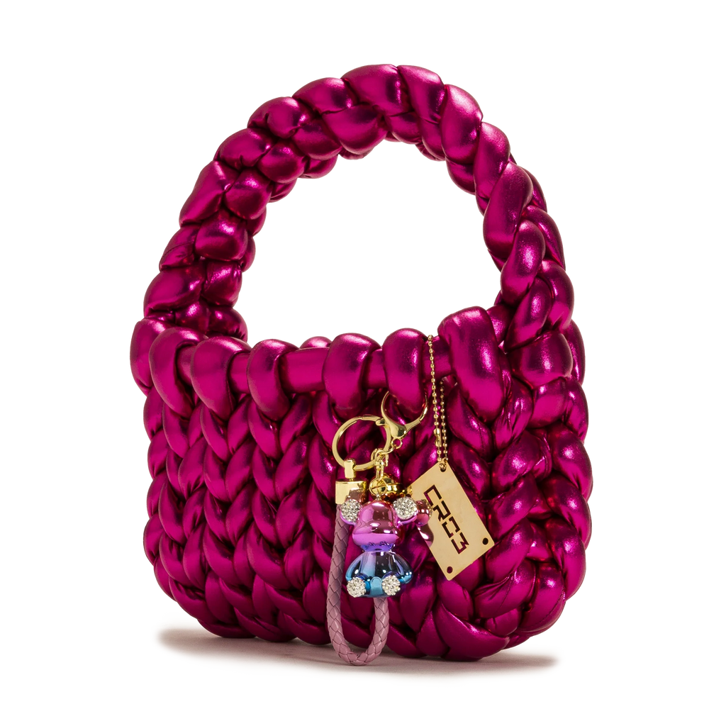 Bear Pop Set – Fuchsia Laces + Knotty Bag