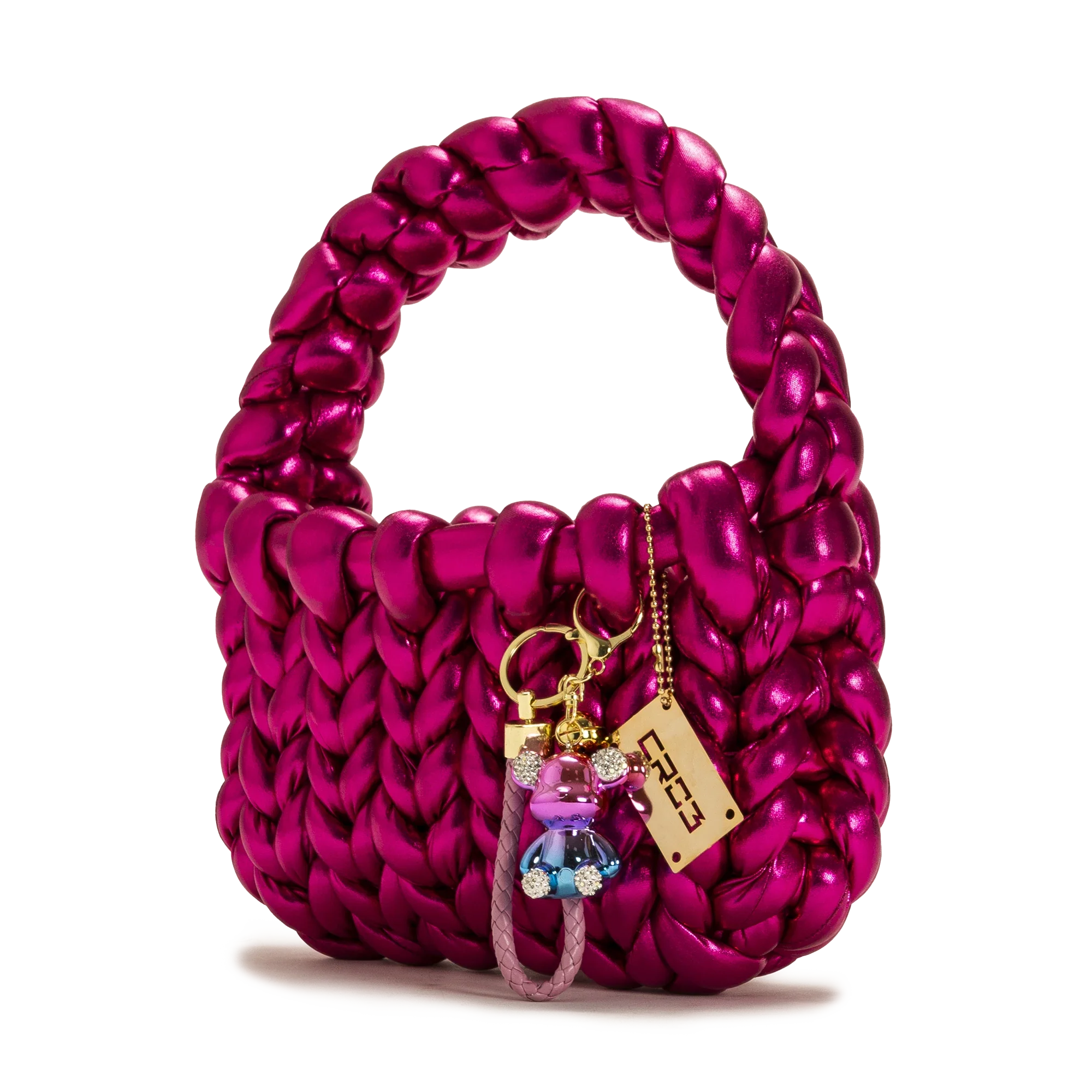 Bear Pop Set – Fuchsia Laces + Knotty Bag