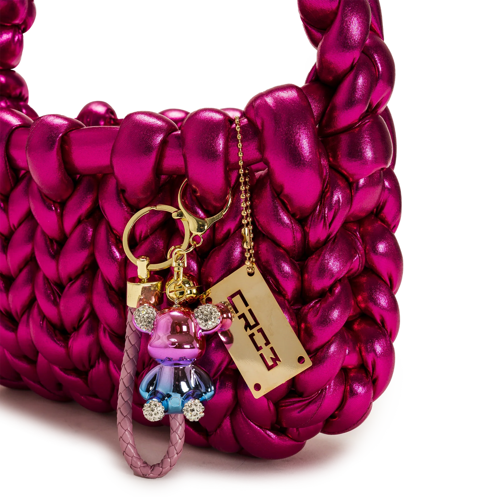 Bear Pop Set – Fuchsia Laces + Knotty Bag