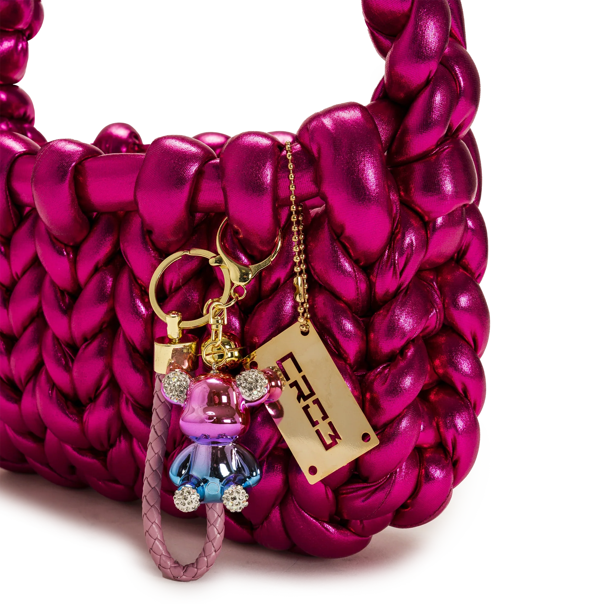 Bear Pop Set – Fuchsia Laces + Knotty Bag