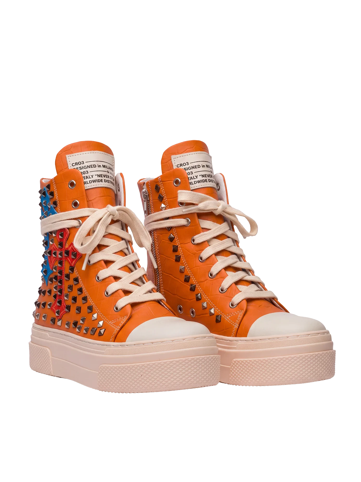 CALIPSO COCO - Orange Cross Studs