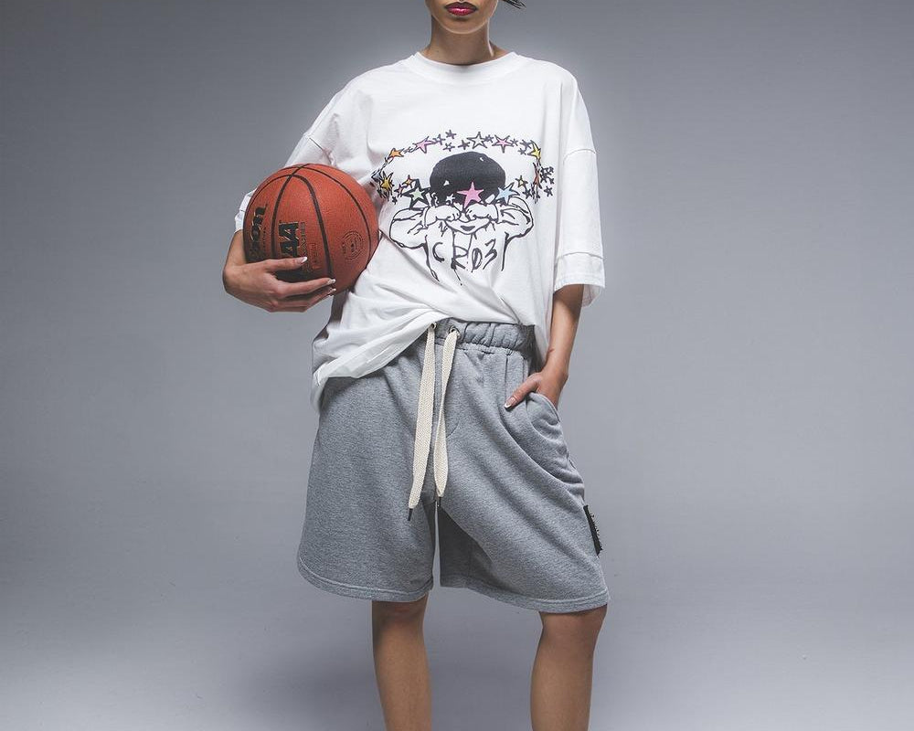 "CR03" Melange Grey Short-Shorts-CRISTIANZEROTRE