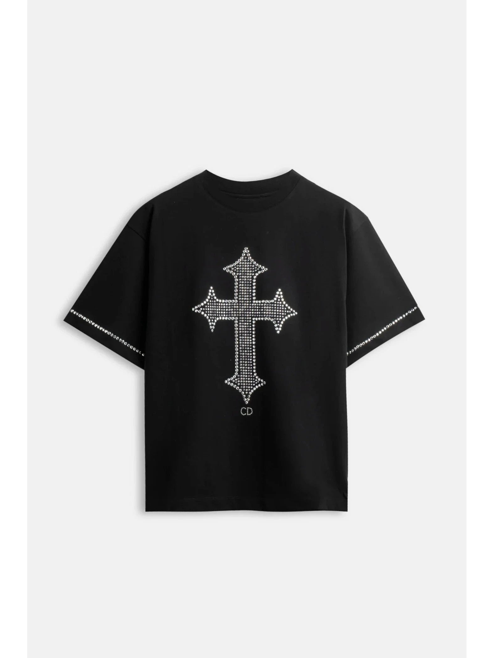 CR03 Cross Strass Tee – Black Edition