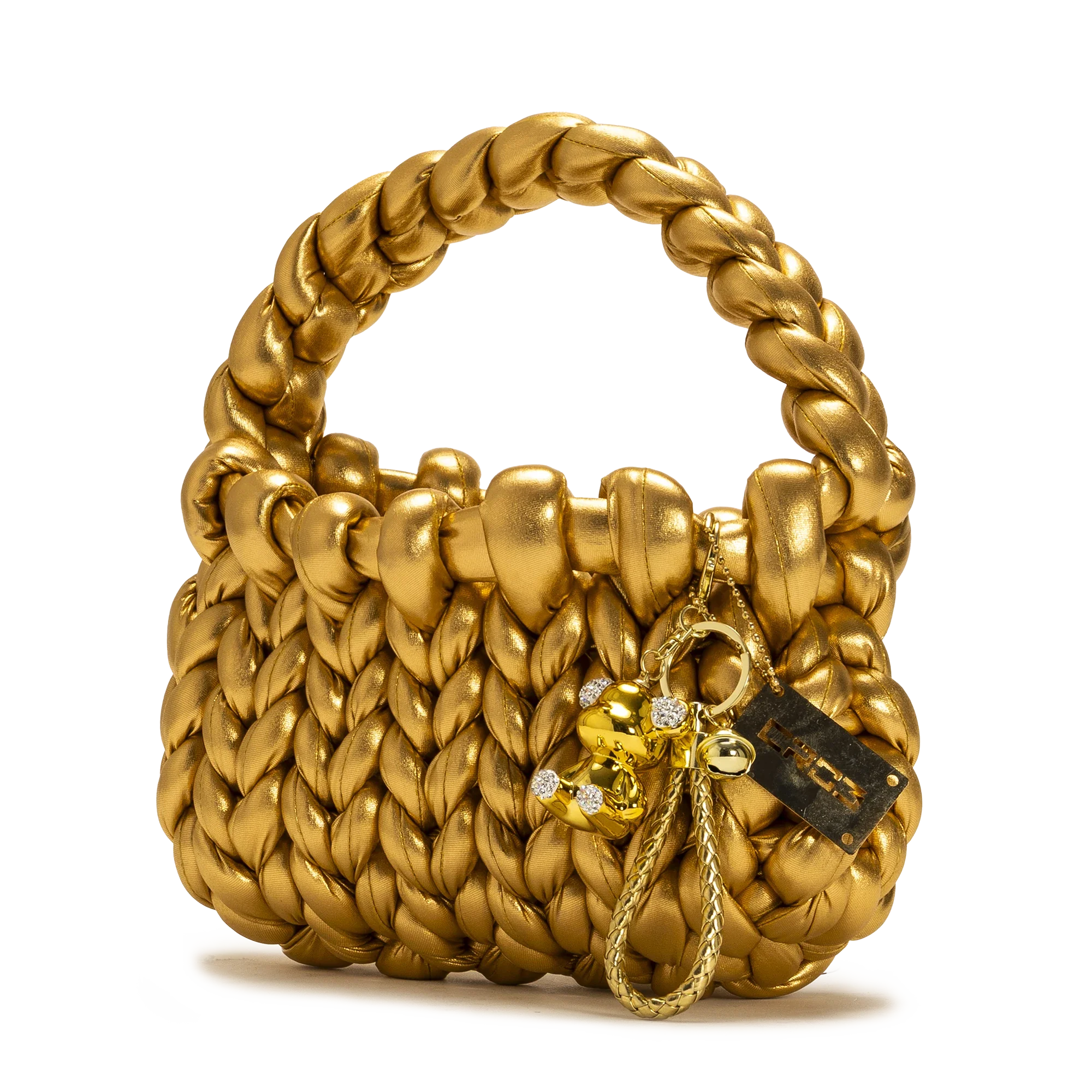 Black Rush & Knotty Gold Set – Heels + Bag