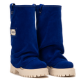 CHUNKY – Deep Blue Velvet Boots-Sneaker-CRISTIANZEROTRE