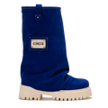 CHUNKY – Deep Blue Velvet Boots-Sneaker-CRISTIANZEROTRE