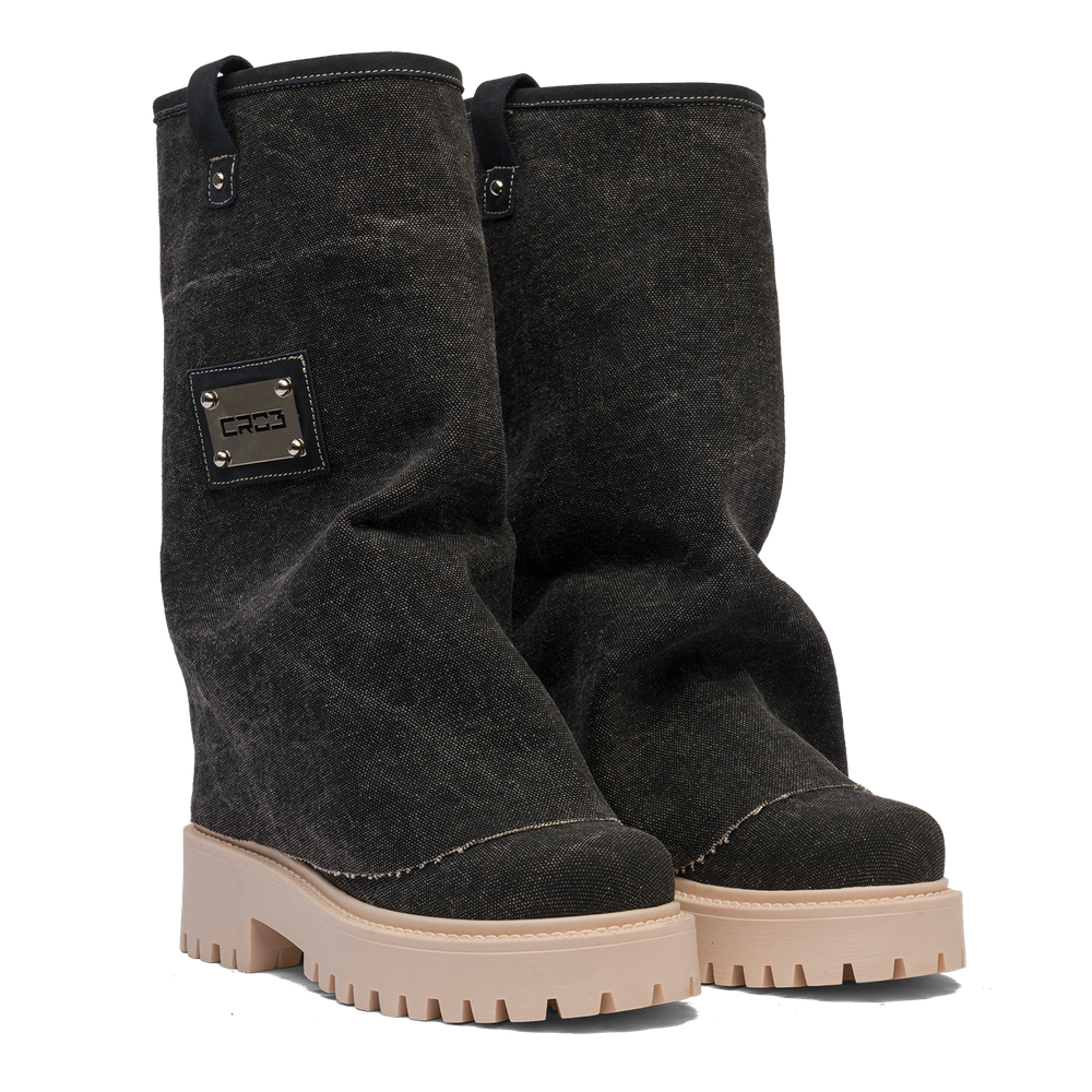 CHUNKY – Denim Boots Black-Sneaker-CRISTIANZEROTRE