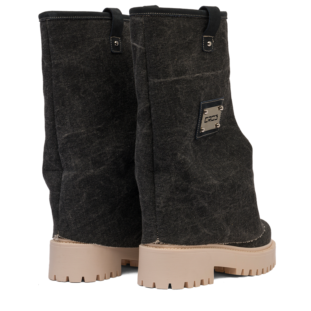 CHUNKY – Denim Boots Black-Sneaker-CRISTIANZEROTRE