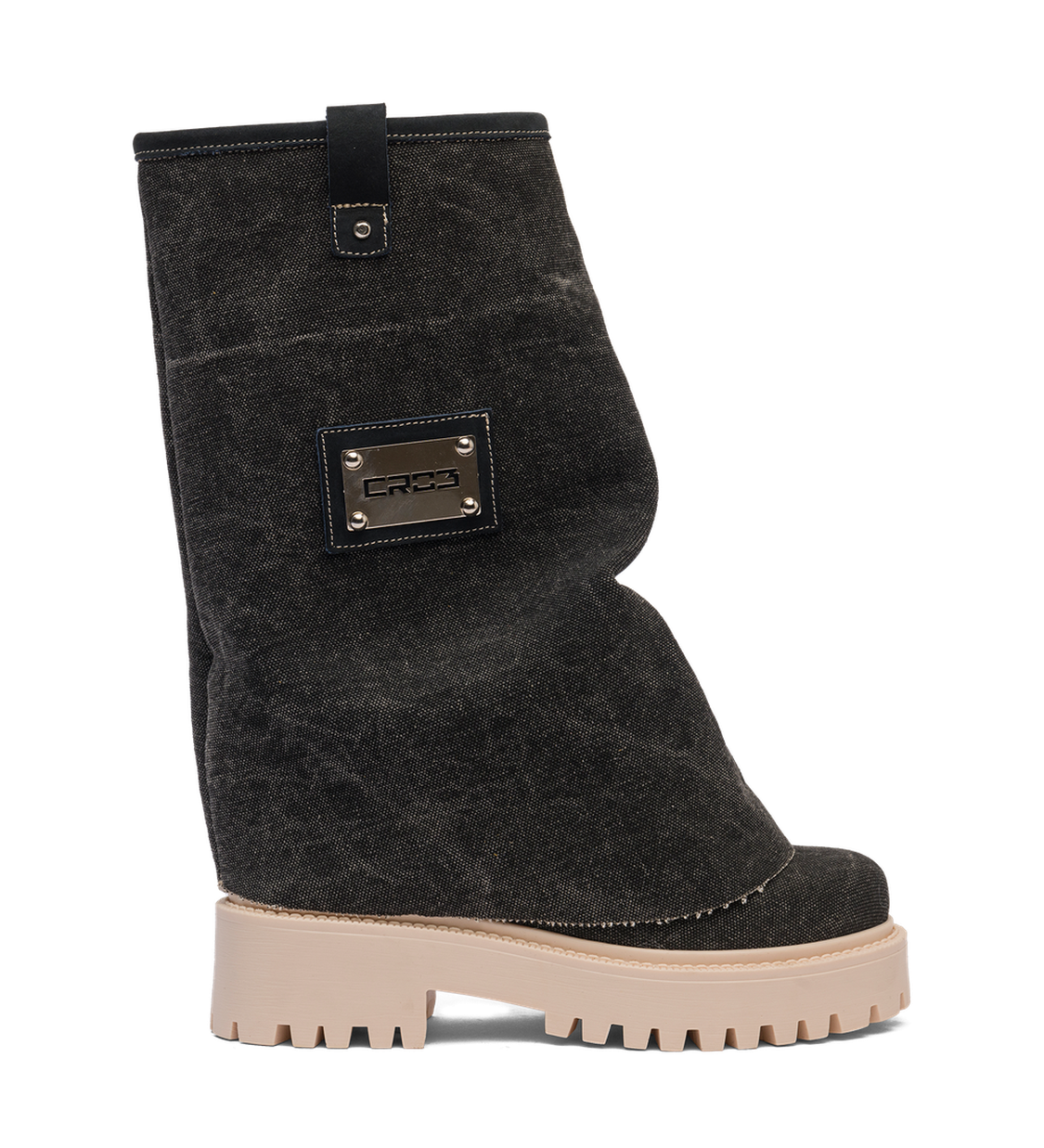 CHUNKY – Denim Boots Black-Sneaker-CRISTIANZEROTRE