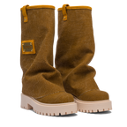 CHUNKY – Denim Boots Brown-Sneaker-CRISTIANZEROTRE