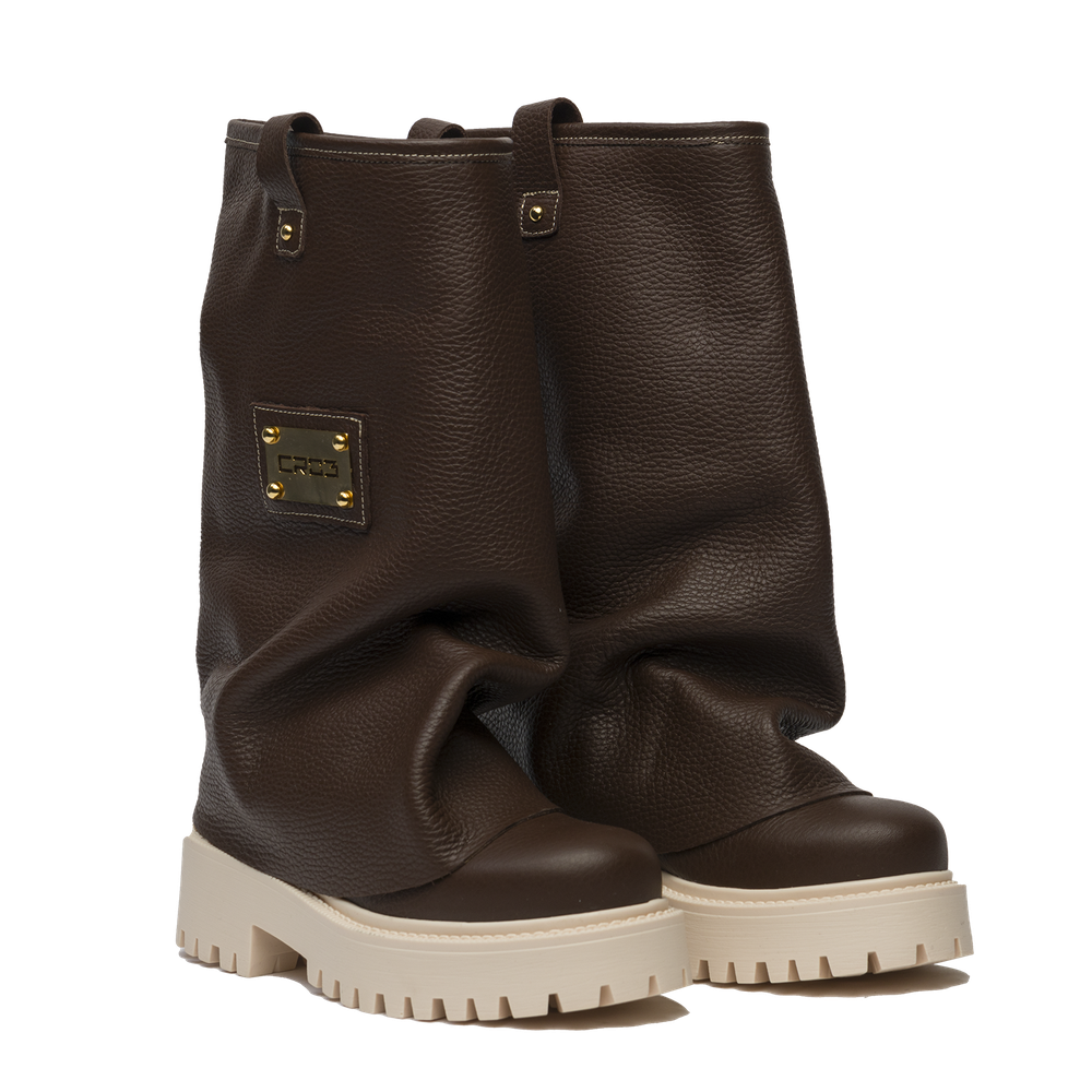 CHUNKY – Leather Boots Brown-Sneaker-CRISTIANZEROTRE