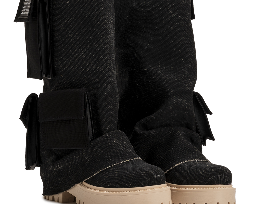 CHUNKY – Utility Black Pocket Boot-Sneaker-CRISTIANZEROTRE