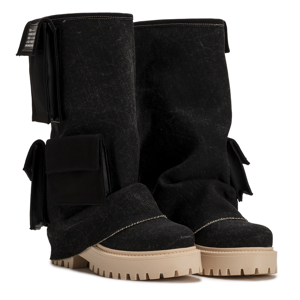 CHUNKY – Utility Black Pocket Boot-Sneaker-CRISTIANZEROTRE