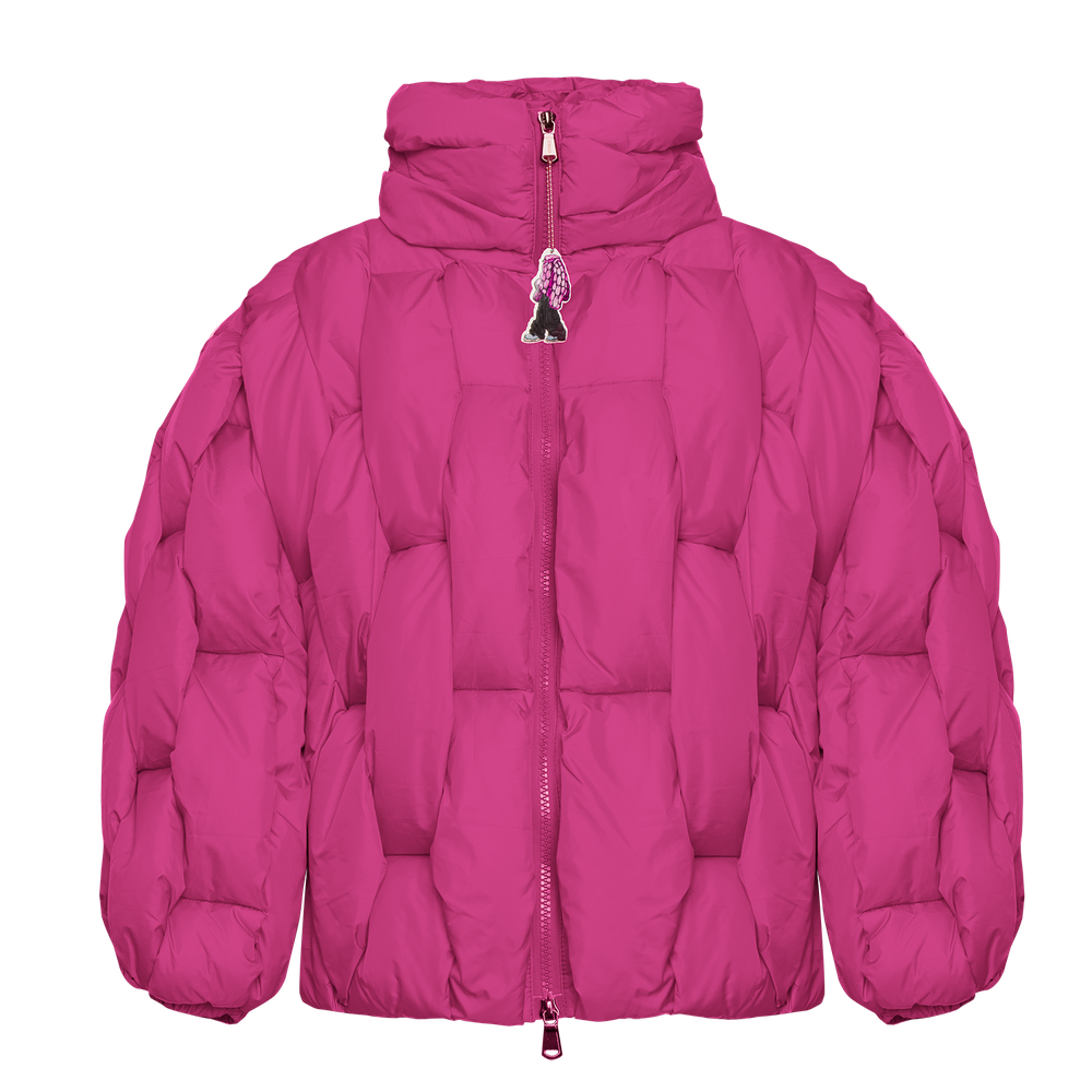 Glacier Puffer – Fuchsia Weave-Outwear-CRISTIANZEROTRE