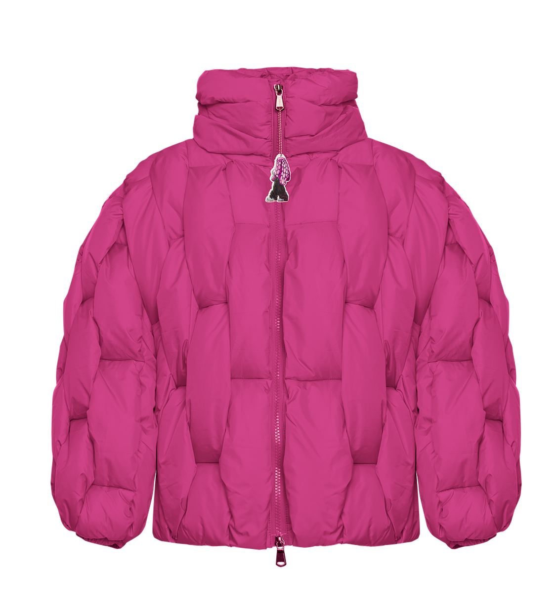 Glacier Puffer – Fuchsia Weave-Outwear-CRISTIANZEROTRE