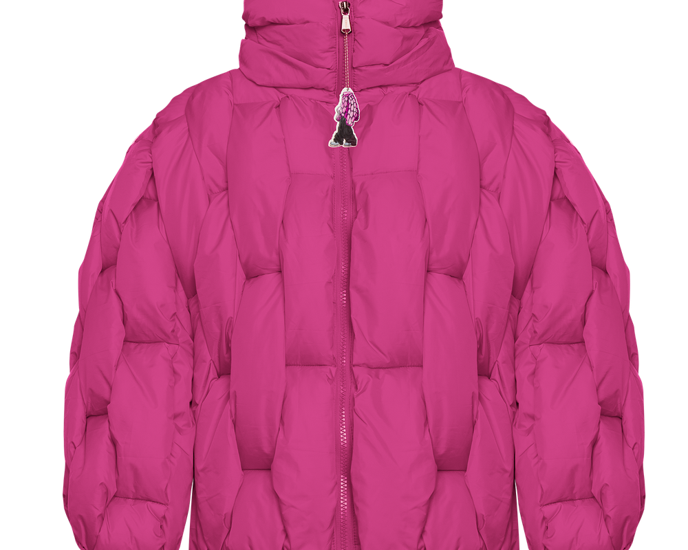 Glacier Puffer – Fuchsia Weave-Outwear-CRISTIANZEROTRE