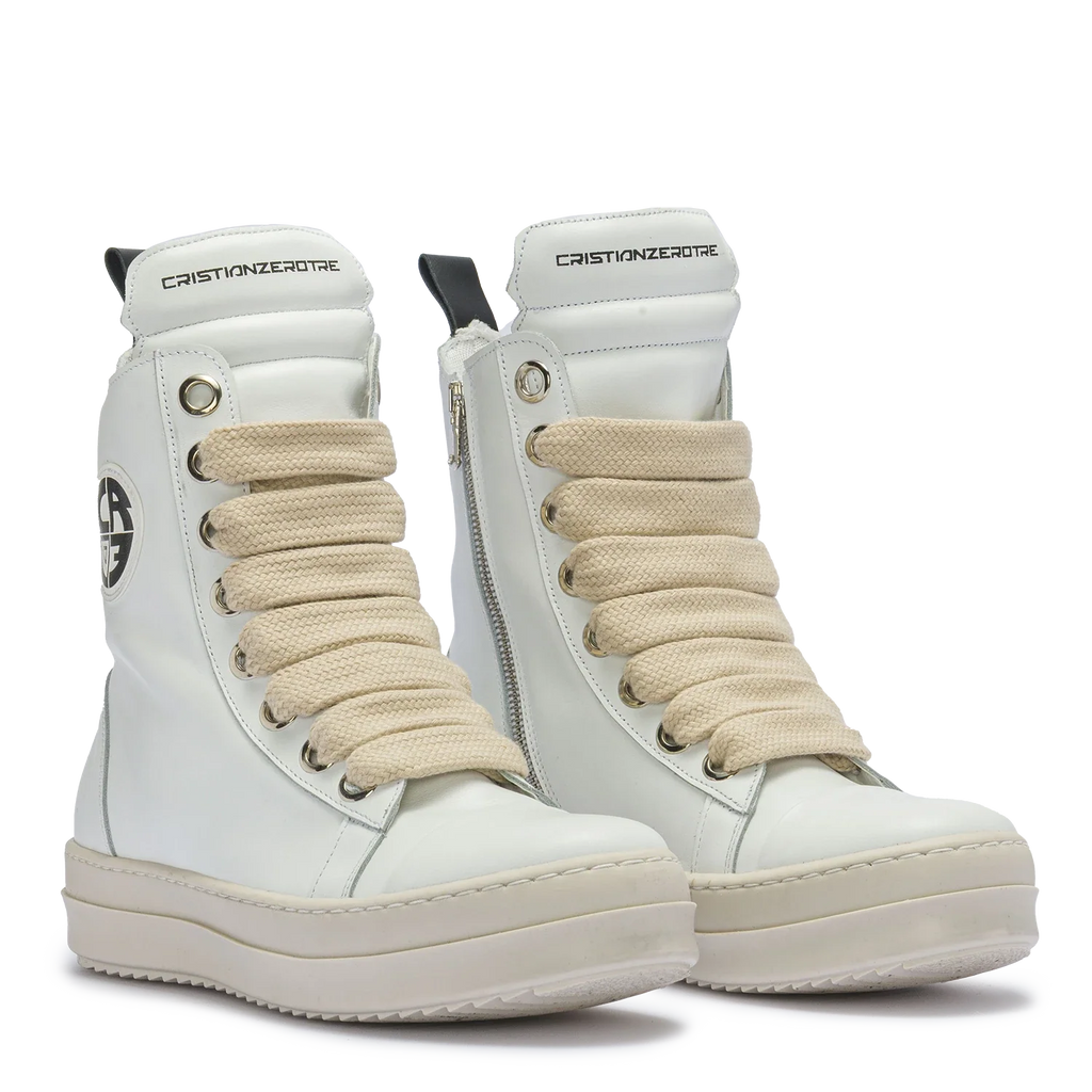 MIRAGE – Leather with Cream Laces
