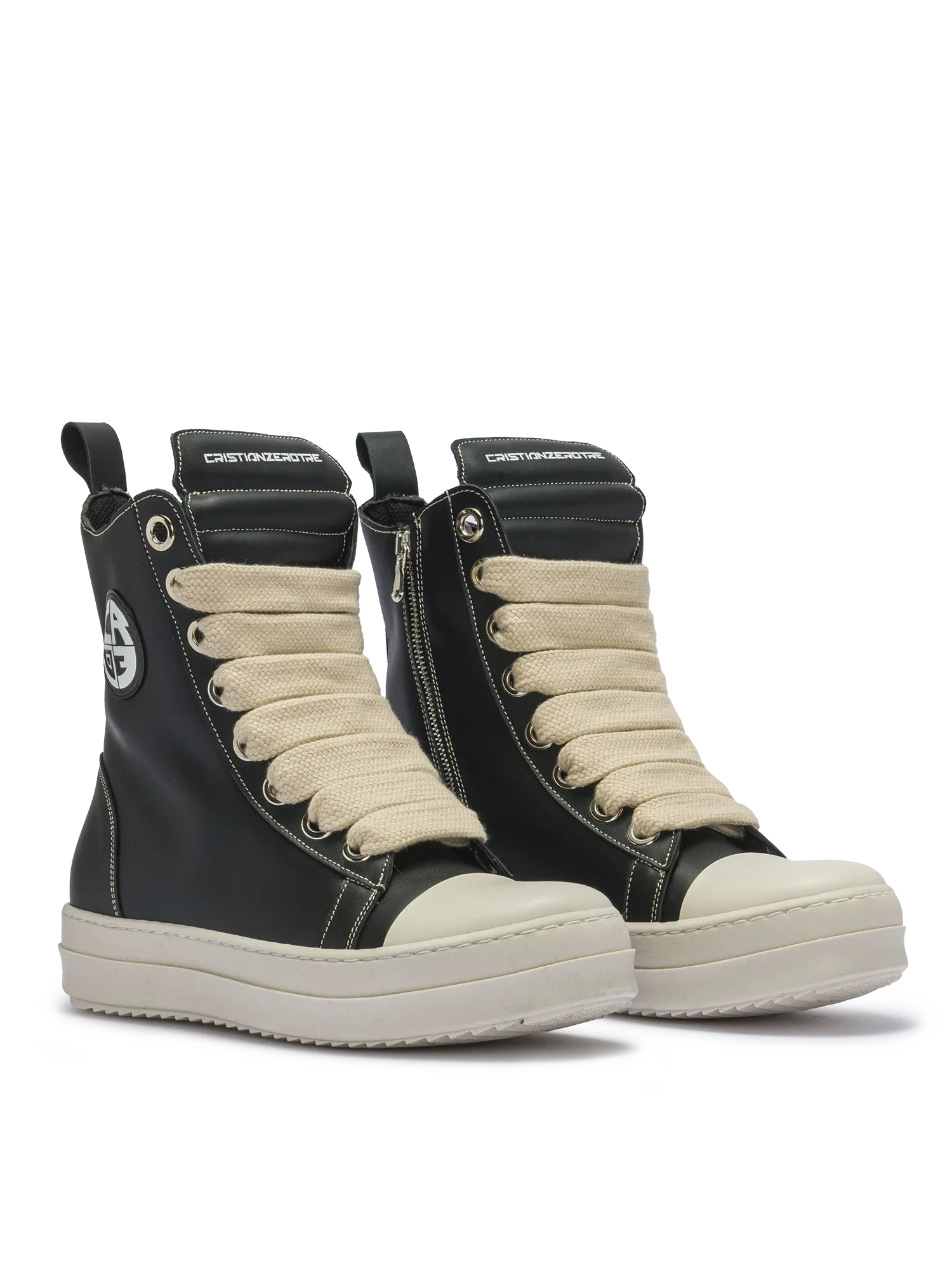 MIRAGE – Leather with Cream Laces