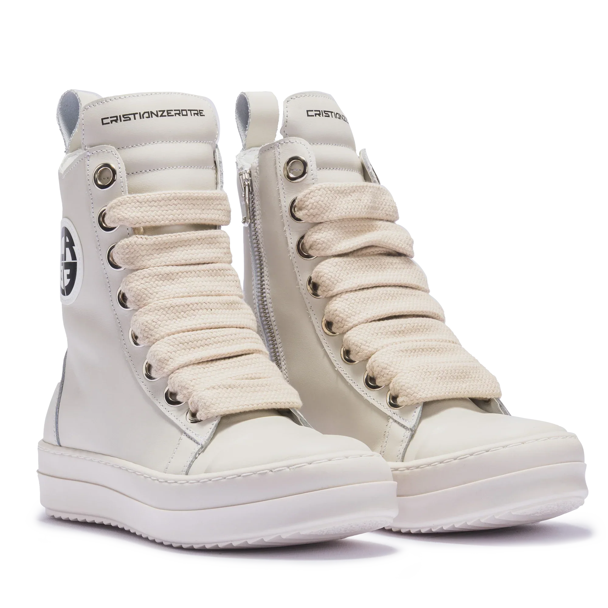 MIRAGE – Cream Leather with Cream Laces