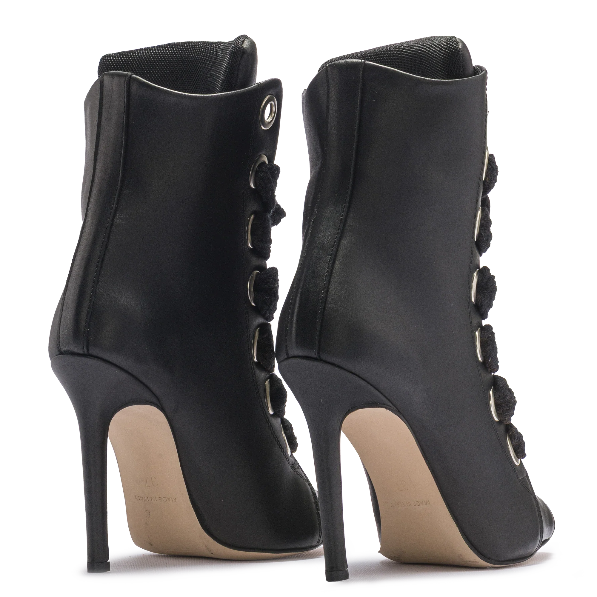 RUSH – Black Open Leather