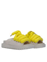 Sandal - Cream Leather - TB Yellow