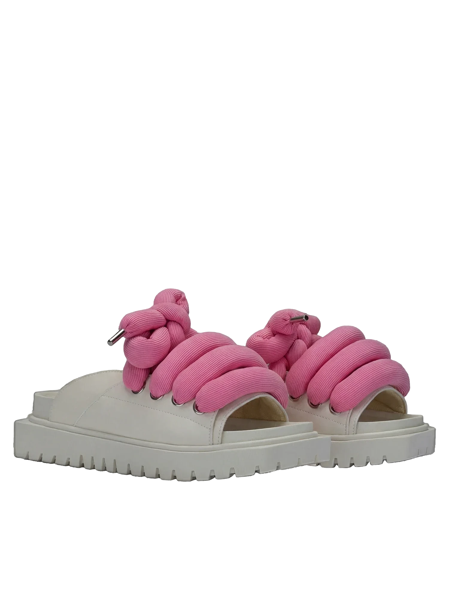 Sandal - Cream Leather - LT Pink