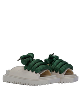 Sandal - Cream Leather - LT Green