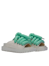 Sandal - Cream Leather - TB Emerald