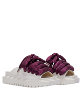 Sandal - Cream Leather - LT Violet