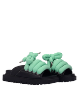 Sandal - Black Leather - TB Emerald