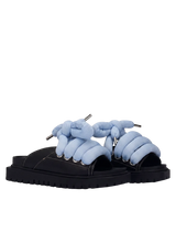 Sandal - Black Leather - TB Turquoise