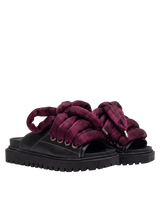 Sandal - Black Leather - LT Violet