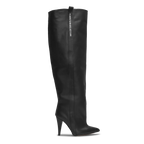 STORM – Black Matte Leather Over-The-Knee Boots