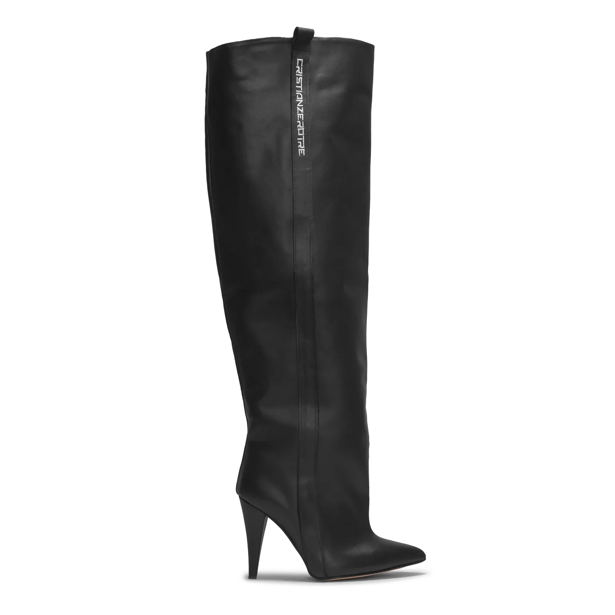 STORM – Black Matte Leather Over-The-Knee Boots