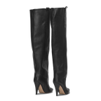 STORM – Black Matte Leather Over-The-Knee Boots