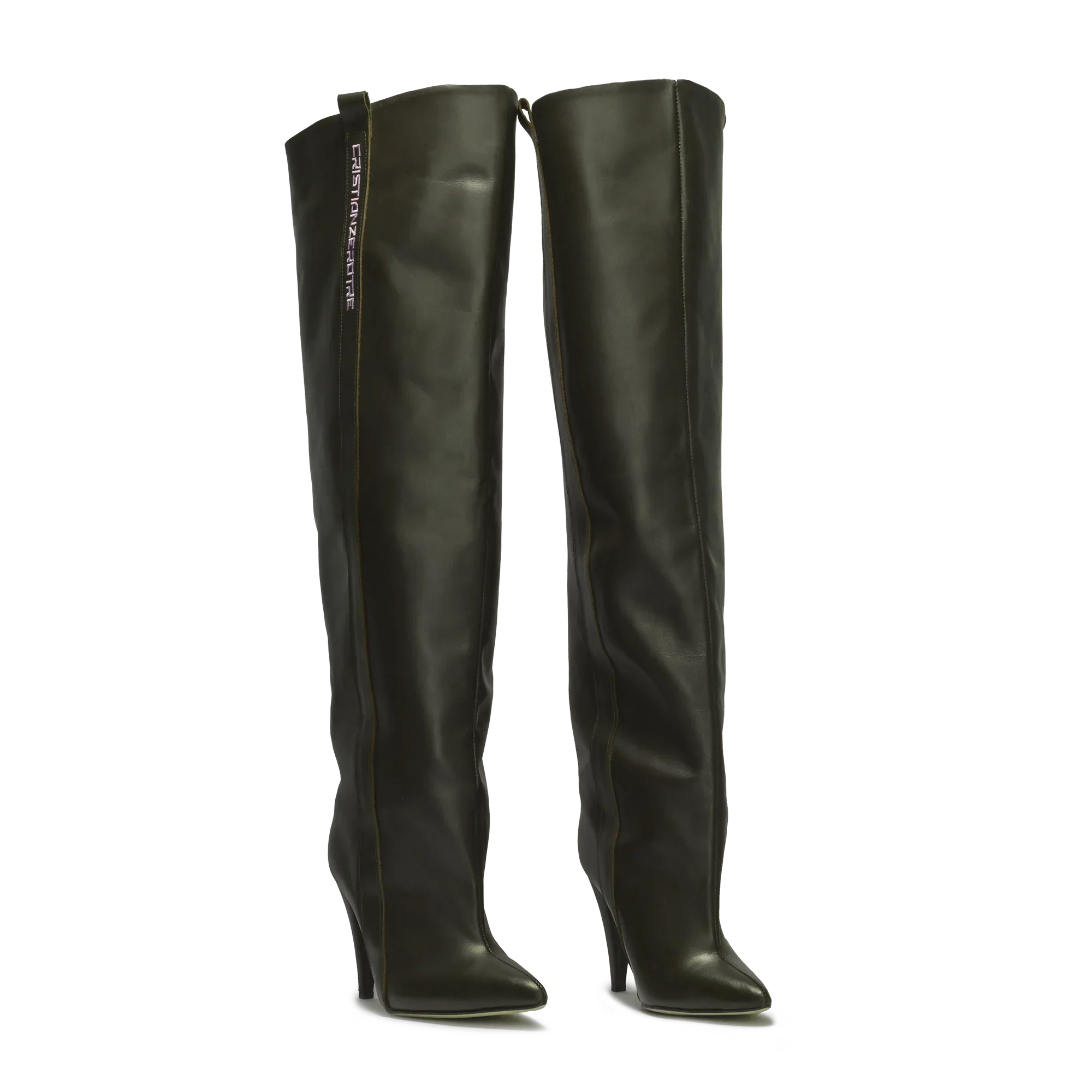 STORM – Dark Green High-Heel Over-The-Knee Boots
