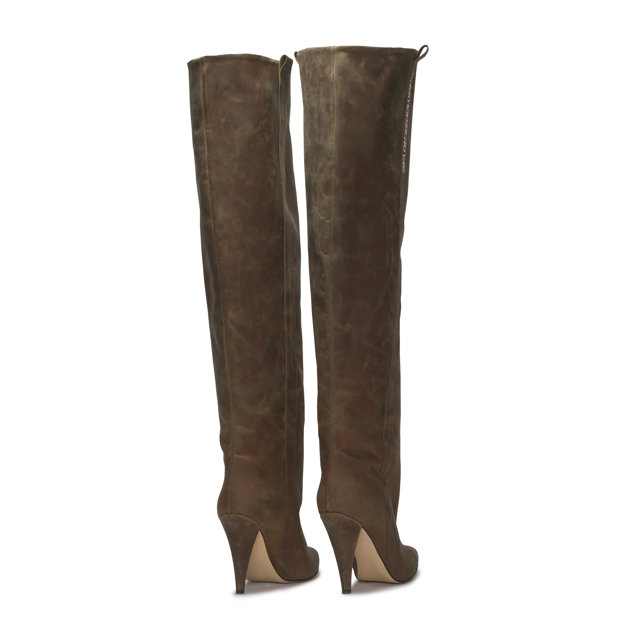 STORM – Espresso Brown Vintage Leather Over-The-Knee Boots