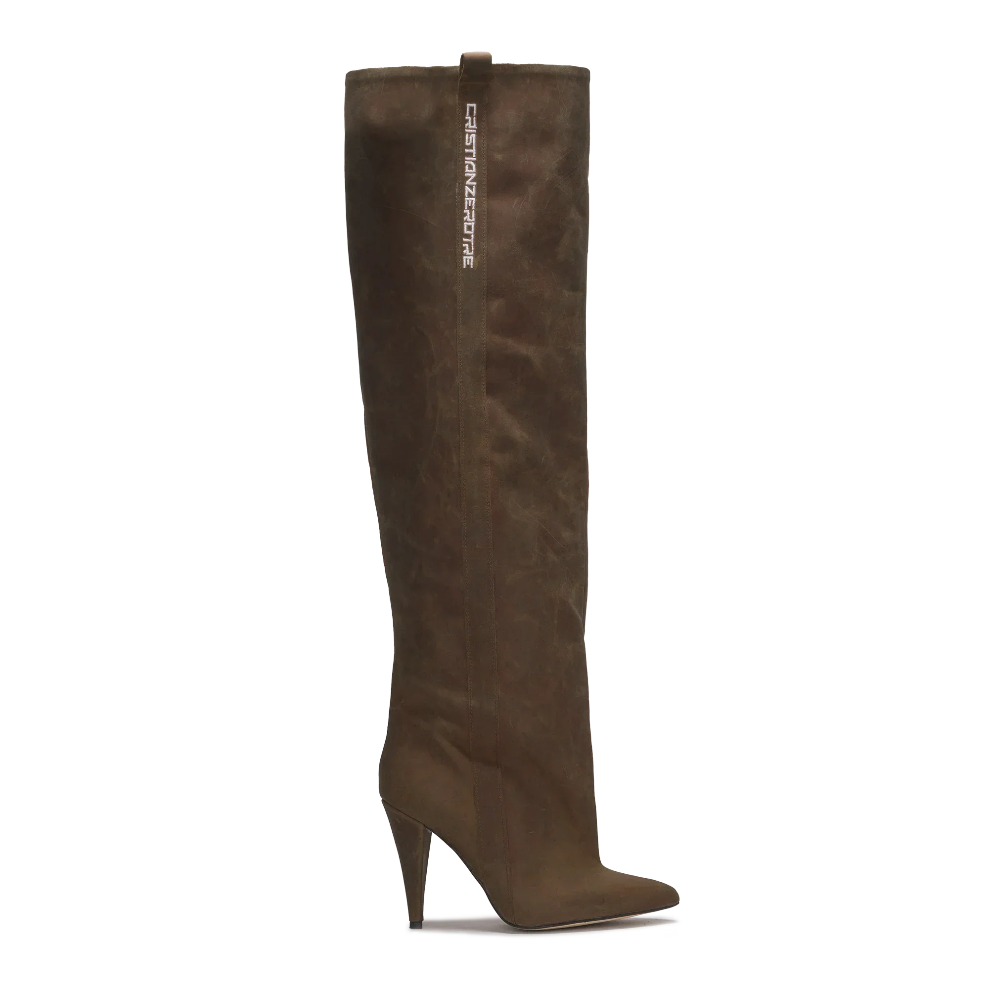 STORM – Espresso Brown Vintage Leather Over-The-Knee Boots