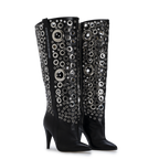 STORM – Silver Eyelet Boots