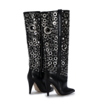 STORM – Silver Eyelet Boots
