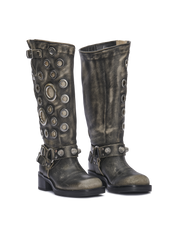 SOVEREIGN – Washed Black Leather
