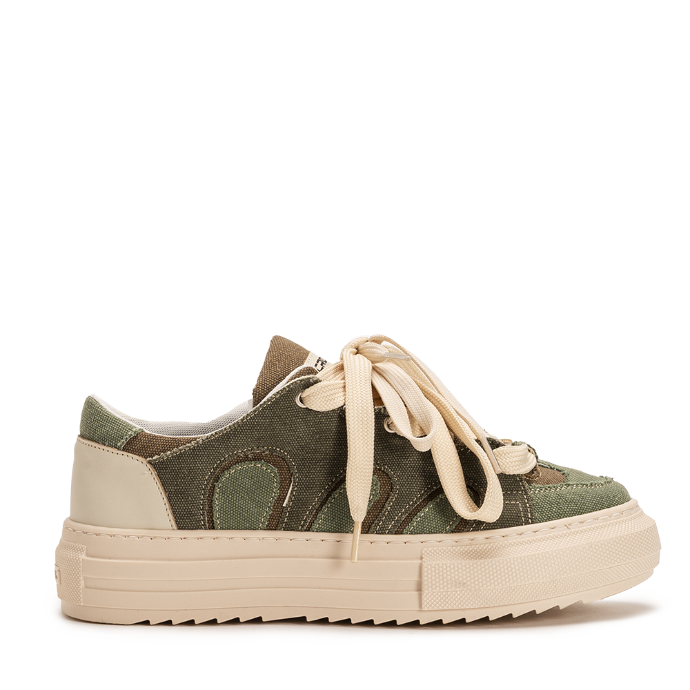 VYBE – Tênis Chunky de Lona Verde