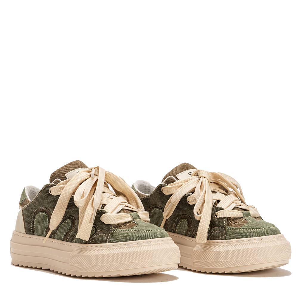 VYBE – Tênis Chunky de Lona Verde
