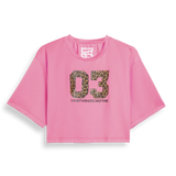 Pink Cropped 03 Leopard T-Shirt